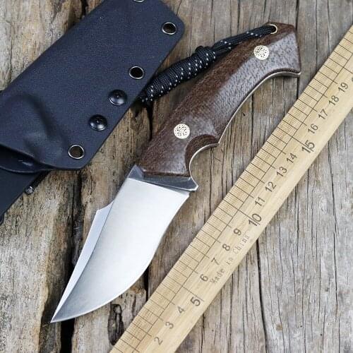 New D2 Steel Fixed Knife High-end Micarta Camping Camping Hiking Outdoor Equipment Outdoor Tactical Fruit Knife EDC Tool