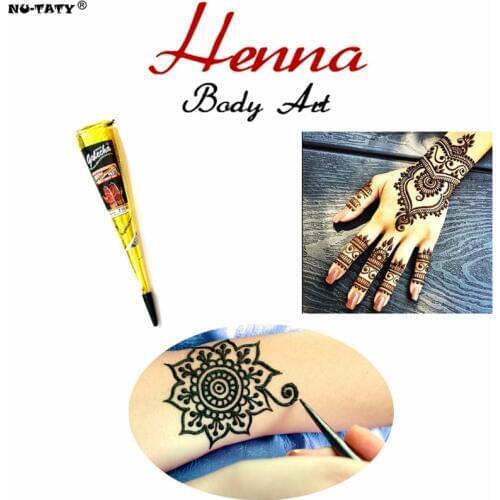Nu-TATY Ladies Fashion Mehndi Henna Paste Cone Temporary Tattoo Makeup Tool 100% Safe Waterproof, Wedding Adult Sex Products