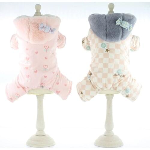 Pet Clothing Winter Chihuahua Yorkshire Pomeranian Jumpsuit Poodle Bichon Romper Small Dog Clothes Doggie Outfit Puppy Costume