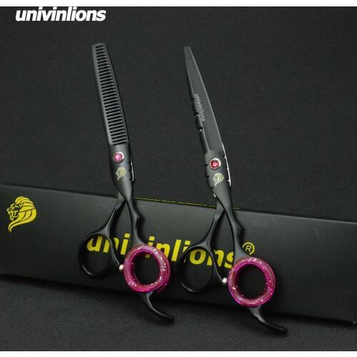 Univinlions 6" japanese salon hair scissors hairdresser razor cutting scissors thinning shears barber haircut tijeras ciseaux