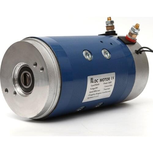 Factory Direct Sales 12V 2.0KW, 24v2.8kw DC Motor Power Unit Motor Copper Wire Movement The Brush DC Motor Electrical 12v, 24v