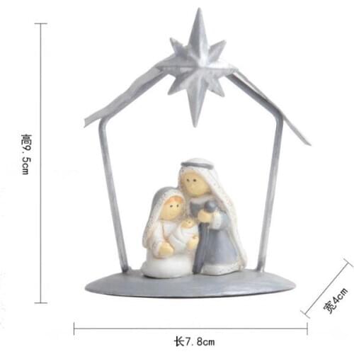 Christmas gifts crafts ornaments metal crafts the birth of Jesus series morning star shining small size