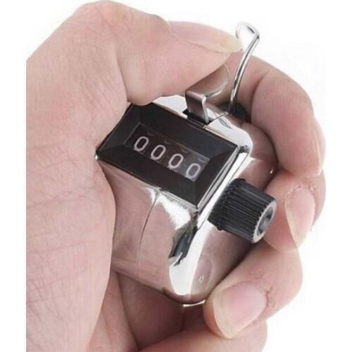 DHL Free Shipping 200pcs/lot Metal Stainless Steel 4 Digit Manual Hand Tally Counter Mechanical Palm Click Counter Counters