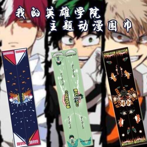 Anime Boku No My Hero Academia Scarf Velvet Warm Scarf Todoroki Shoto Bakugou Katsuki Deku Midoriya Izuku Cosplay Costumes Gift