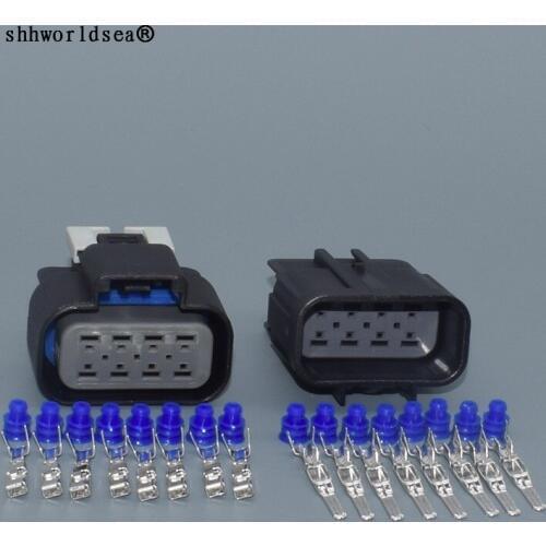 Shhworldsea 8 Pin Waterproof Connector Headlight Cable Wire Socket Female Male Car Connector For BUICK 15326654 15326655