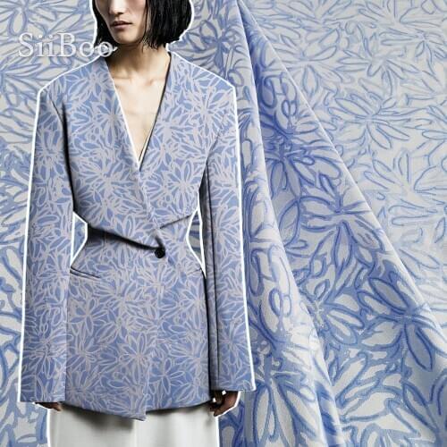 Siiboo Italy casual style chic art brocade fabric for women suits pants Tejido informal italiano jacquard sp6215