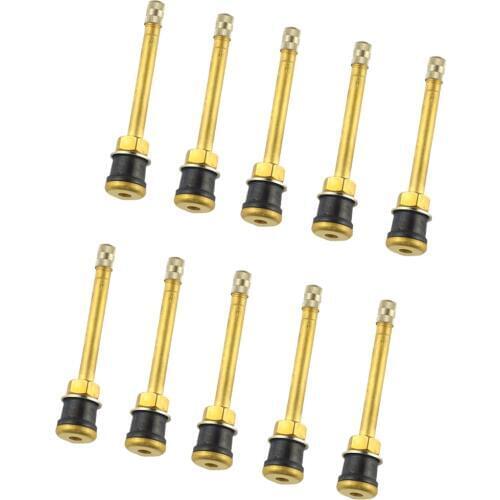 Car Truck TR571 Brass Tubeless Tire Valve Stems, Set of 10 Pieces