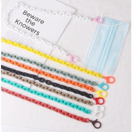 Mask Acrylic Necklace for Women Wedding Punk Bead Lariat Colorful Long Chain Necklace Jewelry Gift Fashion Necklaces For Women