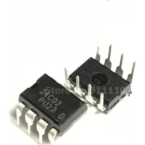 10pcs/lot AT24C02 24C02N 24C02BN DIP8 AT24C02C-PUM