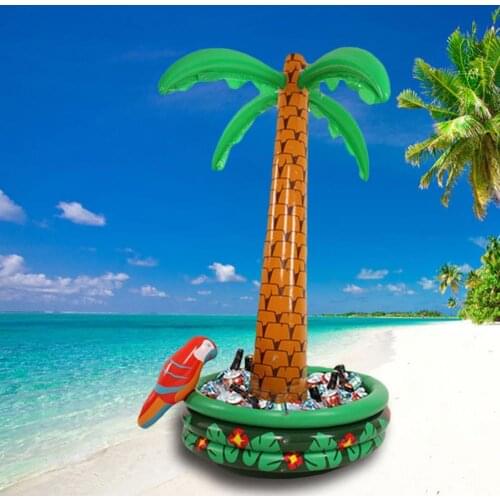 180 cm inflatable coconut tree, funny decoration for swimming pool, ice bucket party pool beer beverage container cooler