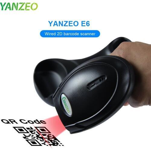 2021 Newest Yanzeo EW6 200M Long Distance Wireless 2.4G Bar Code Scaner 1D 2D QR Code PDF417 Scanner Barcode Wireless QR Reader