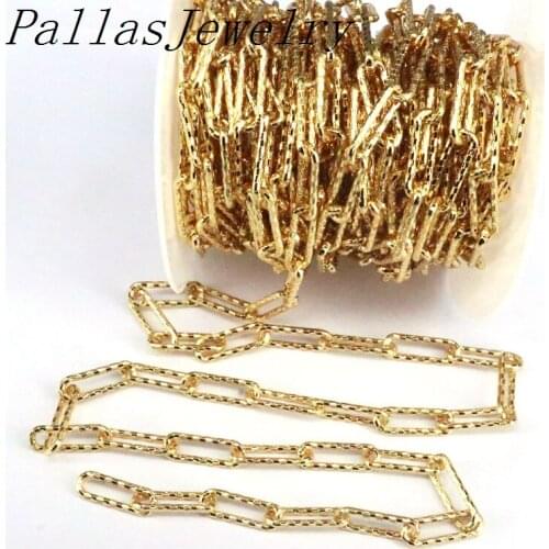 3 Meters, 8*22mm jewelry accessories,diy chain,gold plated,diy bracelet necklace,hand made,jewelry making