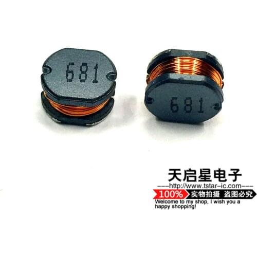 30pcs/SMD Power inductors CD75 680UH 0.27A Printing:681 7.8*7*5MM PIO75-681KT