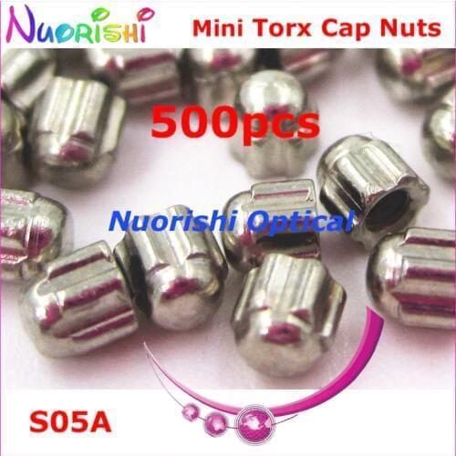 500pcs Glasses Eyewear Eyeglasses Mini Torx Caps Nuts 1.4mm 1.2mm Screws S05A Free Shipping