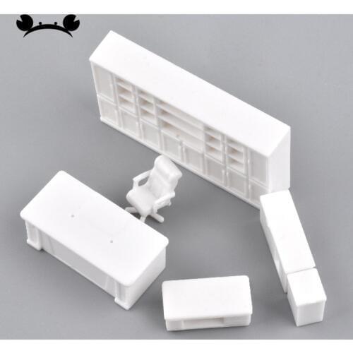 6pcs/set Sand table model building model material boss desk model mini office furniture