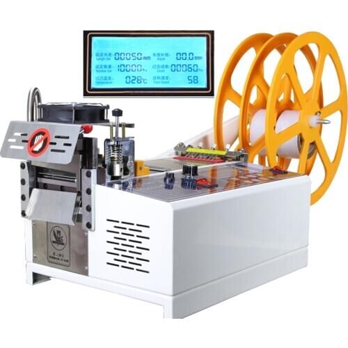 988T Automatic tape computer cold and hot cutting machine for Velcro elastic webbing threaded cuff elastic strip