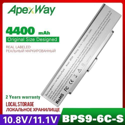 11.1V ApexWay Laptop battery for SONY VAIO VGP BPS9 BPS10 BPL9 BPL10 VGP-BPL9 VGP-BPS9A/B VGP-BPS9/S VGP-BPS9A/S VGP-BPS9/B
