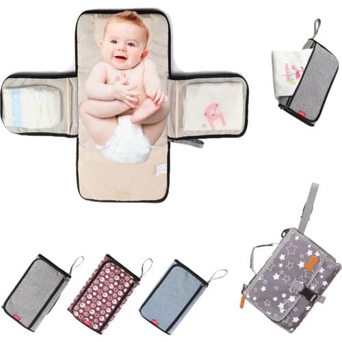 Waterproof Portable Diaper Changing Bag Pad Baby Boy Girl Mom Clean Hand Folding Mat Infant Care Products For Newborn Travel