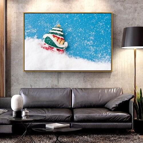 Artcozy Oil Canvas Painting christmas-gifts-snow-winter For Home Decoration Wall Art
