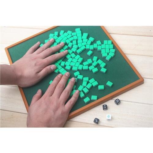 Free shipping Mini Mahjong portable Small Travel Mahjong set Mahjiang tiles with table traditional chinese family game