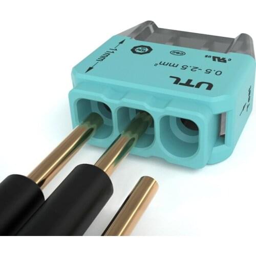 Fast Wire Cable Connector Compact Conductor Wiring Connector Push In Terminal Block Threader Splitter