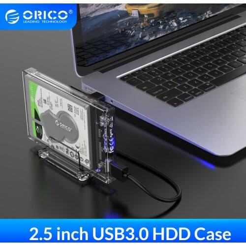 ORICO External Hard Disk Case 4TB HDD Case 2.5'' SATA to USB 3.0 Transparent HDD Enclosure with Stand for SSD Disk HDD Box HDD