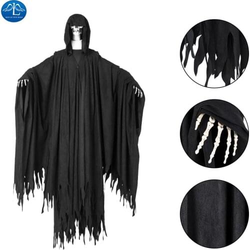 Dementor Costume Halloween Lingerie Magic The Gathering Black Cloak Witch Halloween Costumes Bat Cape kakegurui cosplay