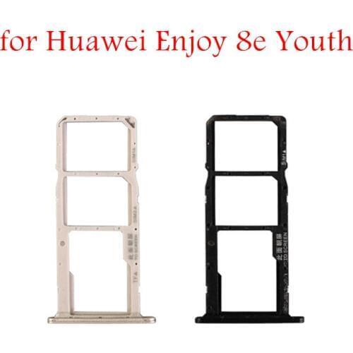 For Huawei Enjoy 8e Youth Card Tray Holder Micro SIM Nano SIM SD Card Card Slot Adapter Holder Enjoy 8EYouth Repair Spare Parts