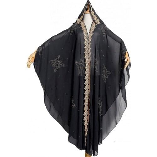 Abaya Muslim Long Dress Women Fashion Beading Embroidery Loose Robes 2021 New Hooded Arab Dubai Islamic Clothing Muslim Dresses