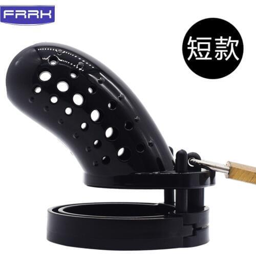 FAAK Mens Plastic SM gay sex games penis ring with catheter Birth control penis lock queen Sex training Cock ring Sex Shop