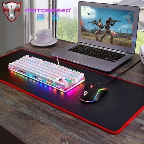 Motospeed K87S RGB Gaming Mechanical Keyboard USB Wired 87 keys LED Backlight Red/Blue Switch Laser keyboard For Computer Gamer