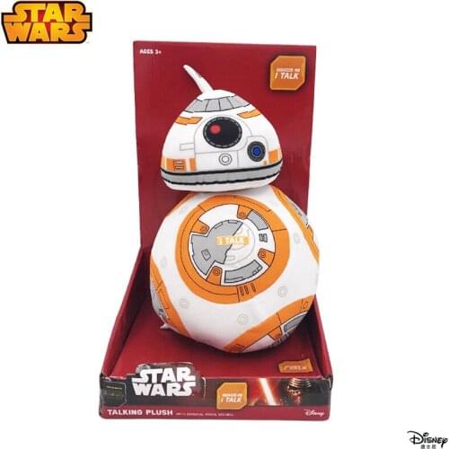 30cm Star Wars Force Awakens Talking BB-8 Doll White Soldier R2D2 Robot Stuffed Plush Toy for Children Christmas New Year Gift