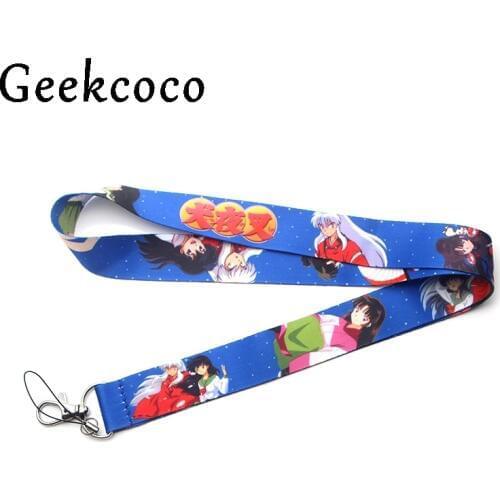 Inuyasha keychains Accessories Safety Breakaway For Mobile Phone USB ID Holder Keys Straps Tags Neck lanyard Camera J0199
