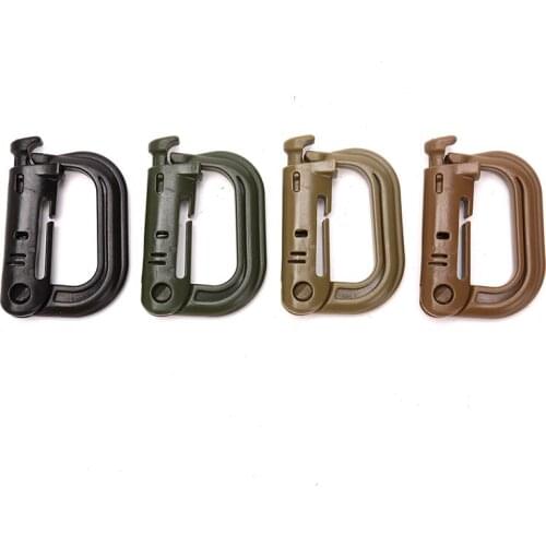 Carabiner D Locking Ring Plastic Clip Snap Type Ring Buckle Keychain Fastener