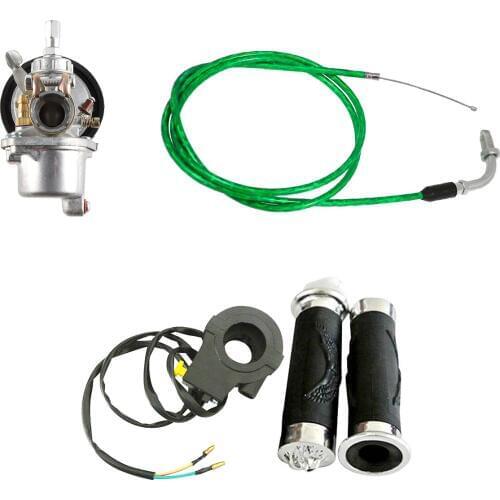 Pouvoir Carburetor Green Throttle Cable Kit For 49cc 50cc 60cc 66cc 80cc Motorized Bike