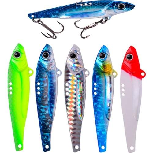 KoKossi 1PCS 7G/12G/17G Vibration Fishing Lures VIB Artificial Hard Bait 3D Eyes Pike Bass Wobbler Sinking Fishing Accessories