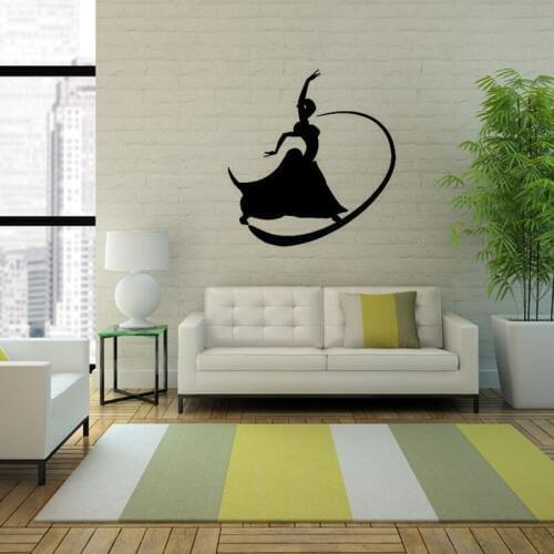 KUCADA beautiful girl wall sticker for living room home decoration removable pvc wallpaper mural art decal WP2601