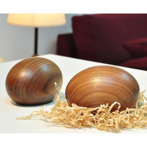 Cobblestone music box wooden egg music box wool birthday gift