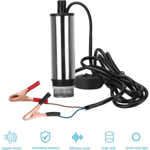 12V 24V 38/51MM Car Fuel Filter Pump Oil Change Electric Submersible Extractor Diesel Water Suction Transfer Tool Accessories