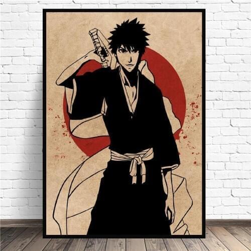 Ichigo Kurosaki Bleach Anime Art Print Wall Poster Living Room Decoration No Frame
