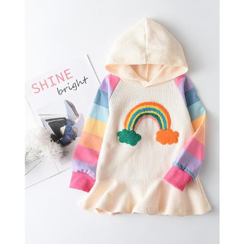 Melario Girls Dresses Fashion Kids Girl Dress Printing Long Sleeve Princess Dress Casual Kids Dresses Floral Childrens Clothing