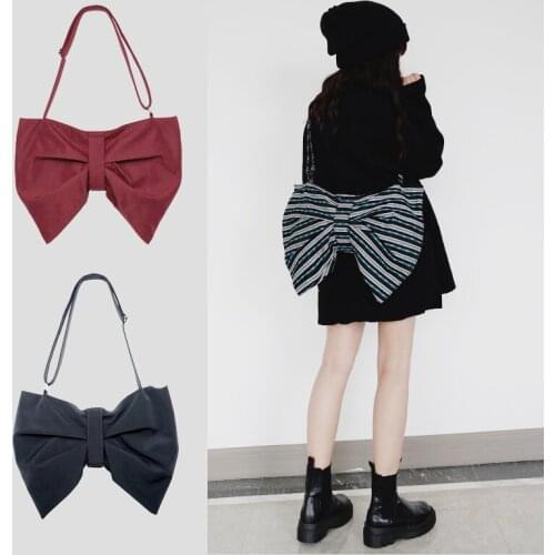 Casual Ladies Messenger Bowknot Shoulder Crossbody Bags Women 2021 canvas Big Capacity Street Shopping Totes Portable Handbag