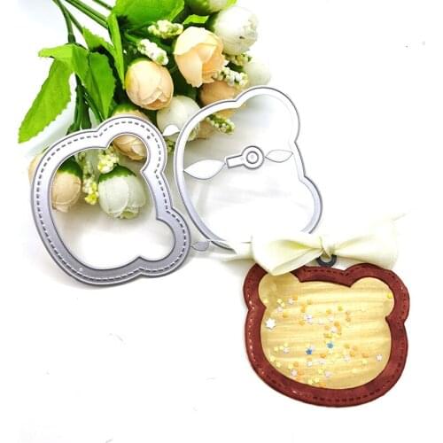 Julyarts Shake The Card Bear Head Cutting Dies Scrapbooking Stencil Papercraft Projects Scrapbook Paper Album Greeting Cards