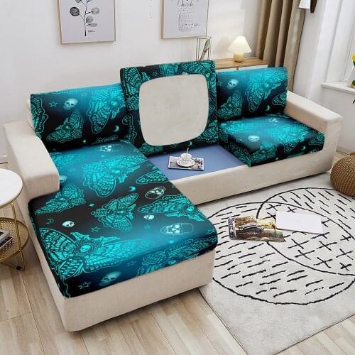 Moth Stretch Sofa Seat Cushion Cover Sofa Covers for Living Room Removable Elastic Sofa Seat Cover Furniture Protector