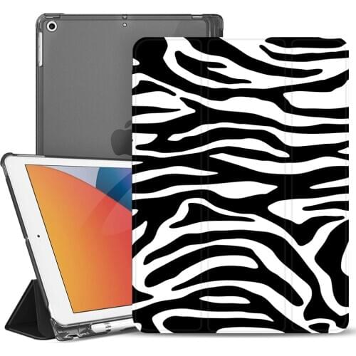 Zebra fur texture Silicone ipad Case For 10.9 inch Air 4 2020 10.5 inch iPad Pro 7th Generation 12.9 ipad Pro 2018 Mini 5 Cover