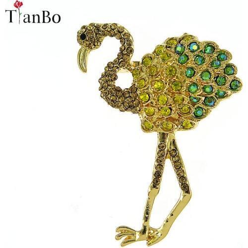 TianBo Flamingo Brooches For Clothes