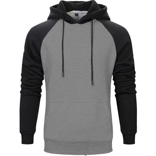 Korean Oversized Hoodie Men Harajuku Patchwork Long Sleeve Sweatshirt Winter Thicken Warm Blouse Street Crew Neck Sports Свитшот