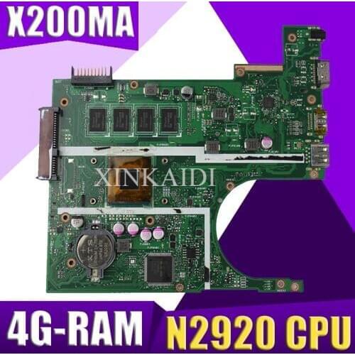 XinKaidi X200MA Laptop motherboard for ASUS X200MA F200M F200MA Test original motherboard 4G-RAM N2920 4 cores CPU