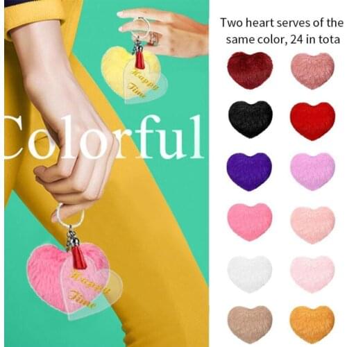 Keychain Blanks Acrylic Ornament Blanks with Hole for Valentines Day Ornament Gift Engraving Painting DIY Keychain