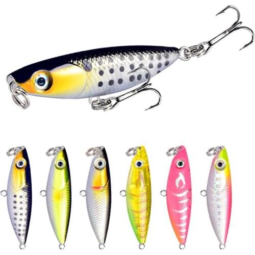 1PCS Mini Pencil Wobblers Pike Hard Lures 4.5cm 1.8g Fishing Minnow Artificial Baits with Treble Hook Swim Crankbaits Tackle